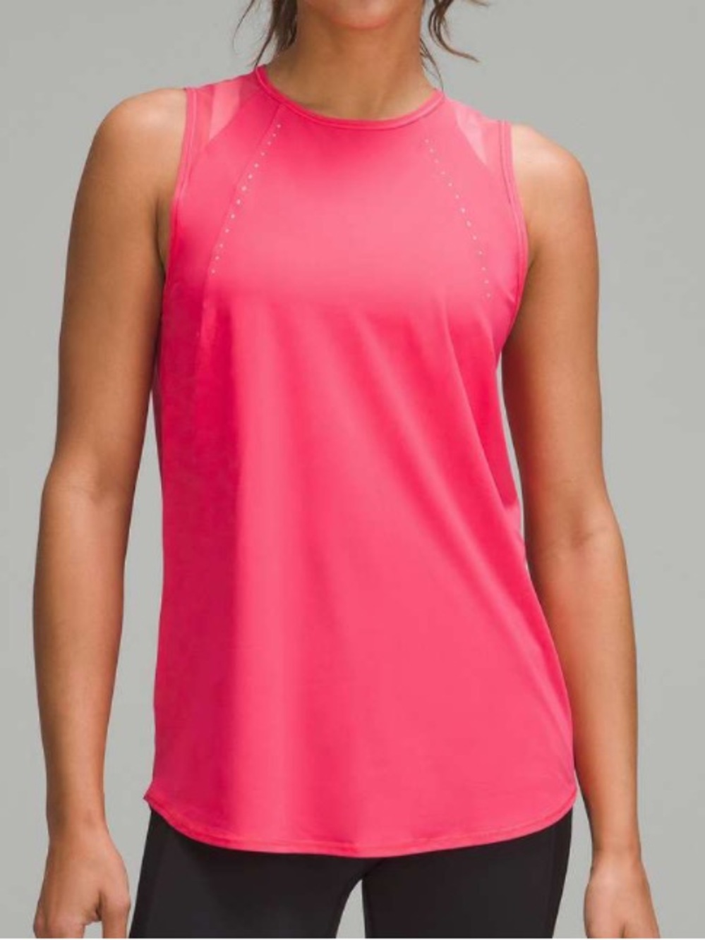 Lululemon Sculpt Tank Mesh Accents Lightweight W1DZQS Bright Pink Size 8